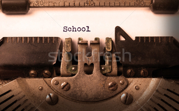 Vintage inscription made by old typewriter Stock photo © michaklootwijk