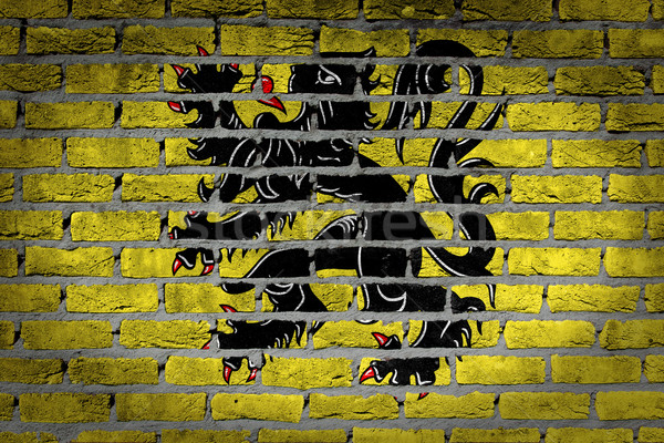 Dark brick wall - Flanders Stock photo © michaklootwijk