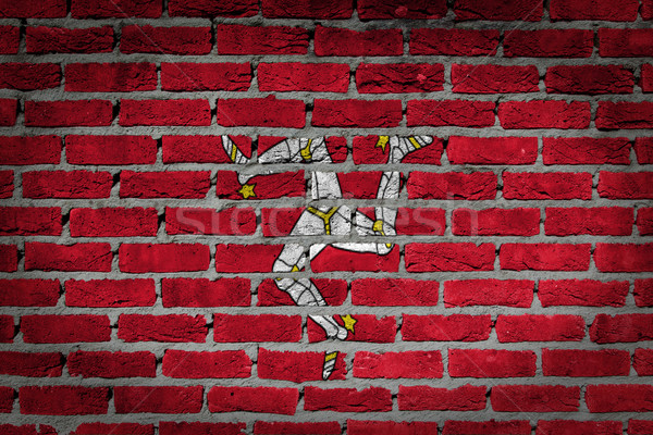 Dark brick wall - Isle of man Stock photo © michaklootwijk