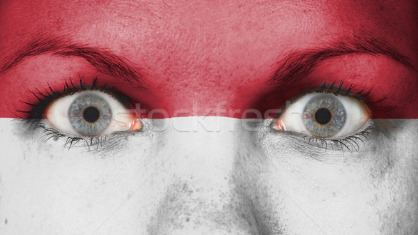 Close up of eyes with flag Stock photo © michaklootwijk