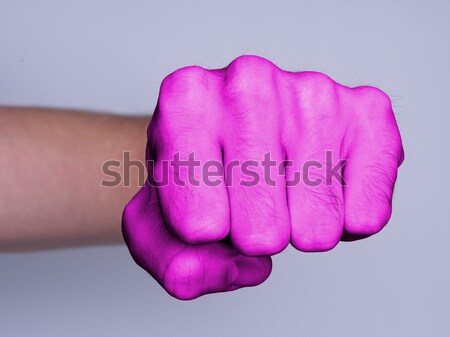 Stock photo: Fist of a man punching