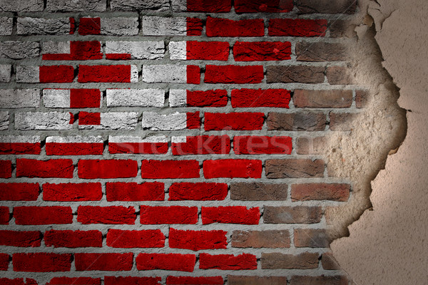 Dark brick wall with plaster - Tonga Stock photo © michaklootwijk