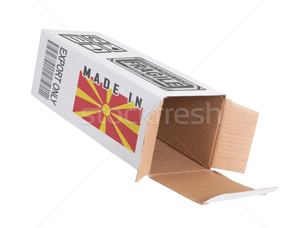 экспорт продукт Македонии бумаги окна Сток-фото © michaklootwijk
