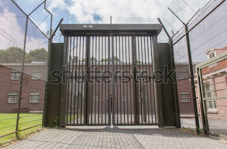 большой ворот старые тюрьму голландский текстуры Сток-фото © michaklootwijk