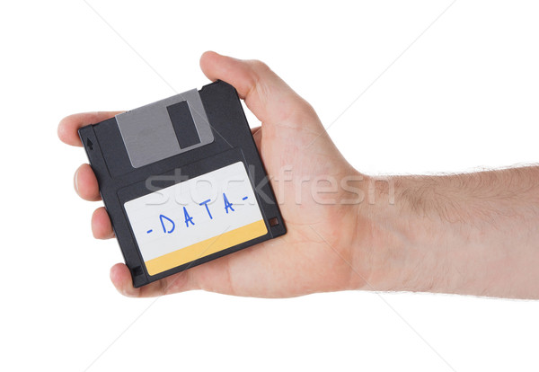 Stock foto: Festplatte · Datenspeicherung · Unterstützung · isoliert · weiß · Büro