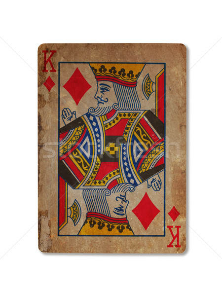 Very old playing card, King of diamonds Stock photo © michaklootwijk