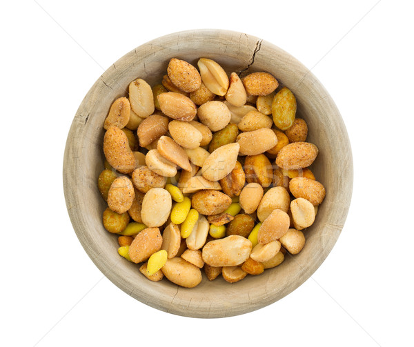 Fresh mixed salted nuts in a bowl, peanut mix Stock photo © michaklootwijk