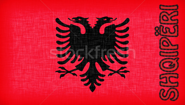 Flag of Albania stitched with letters Stock photo © michaklootwijk