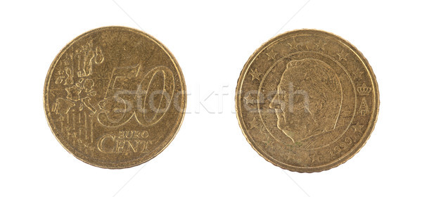 Fünfzig Euro cent weiß Vorderseite zurück Stock foto © michaklootwijk