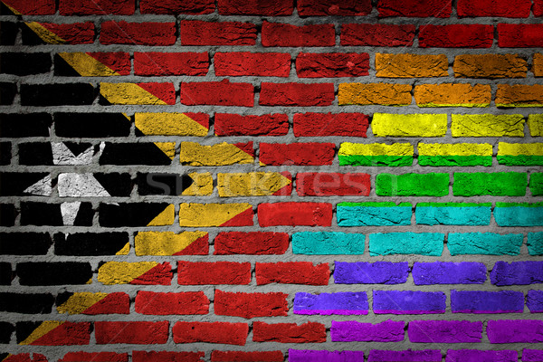 Dark brick wall - LGBT rights - East Timor Stock photo © michaklootwijk