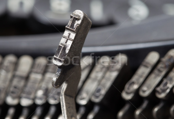 Hammer alten Handbuch Schreibmaschine schriftlich Tastatur Stock foto © michaklootwijk