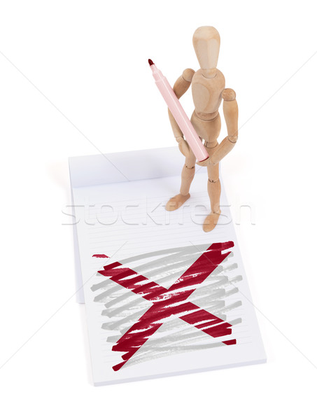 Wooden mannequin made a drawing - Alabama Stock photo © michaklootwijk