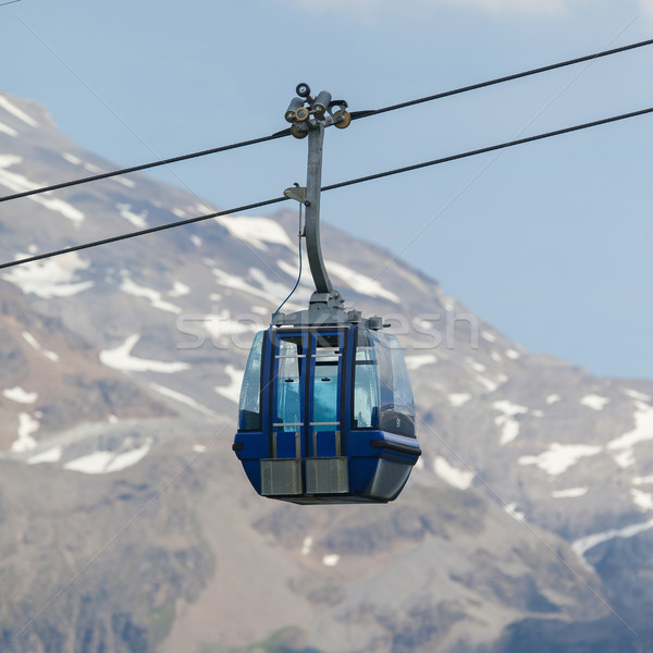 Foto stock: Esquiar · elevador · cabo · cabine · carro · Suíça