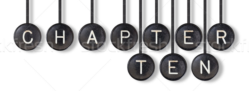 Typewriter buttons, isolated - Chapter ten Stock photo © michaklootwijk