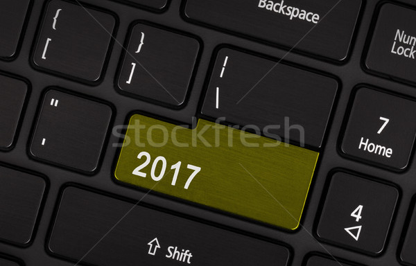 Text 2017 button Stock photo © michaklootwijk