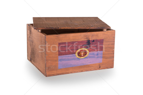 Wooden crate isolated on a white background Stock photo © michaklootwijk