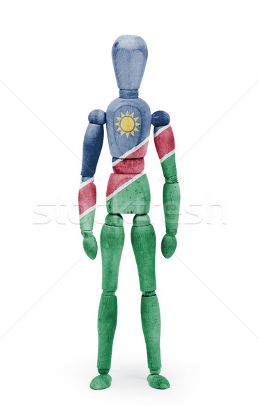 Wood figure mannequin with flag bodypaint - Namibia Stock photo © michaklootwijk