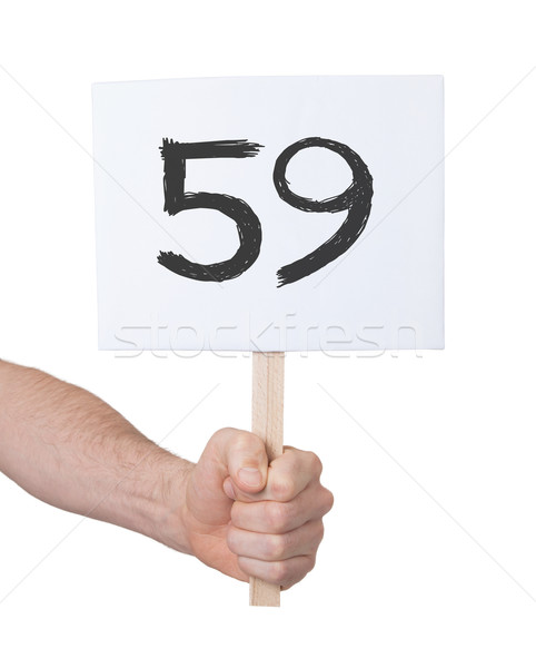 Sign with a number, 59 Stock photo © michaklootwijk