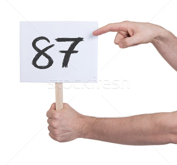 Sign with a number, 87 Stock photo © michaklootwijk