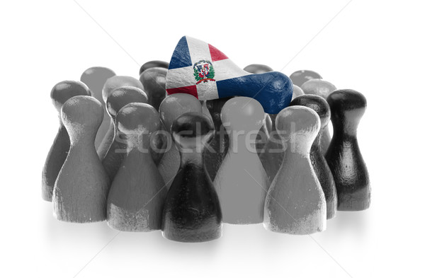 One unique pawn on top of common pawns Stock photo © michaklootwijk
