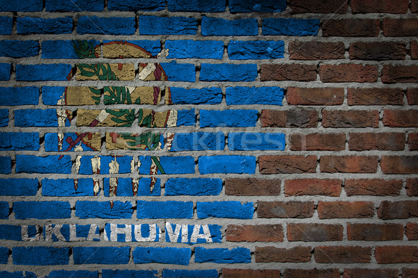 кирпичная стена текстуры флаг старые темно красный Сток-фото © michaklootwijk