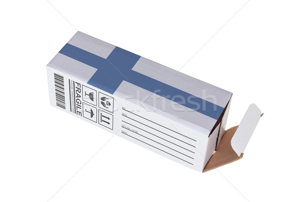 Exporteren product Finland papier vak Stockfoto © michaklootwijk