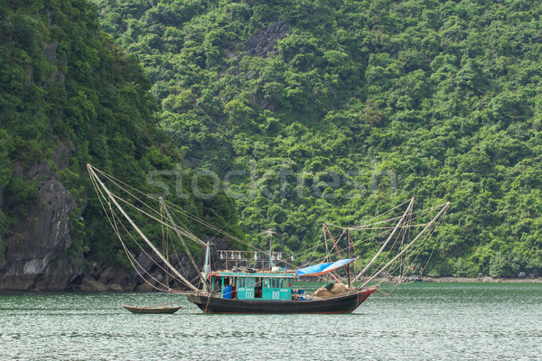 Stock photo: Fishing boat in the Ha Long Bay