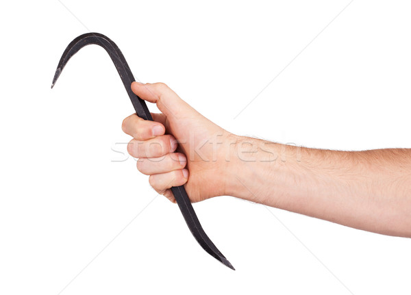 Black crowbar isolated with clipping path Stock photo © michaklootwijk