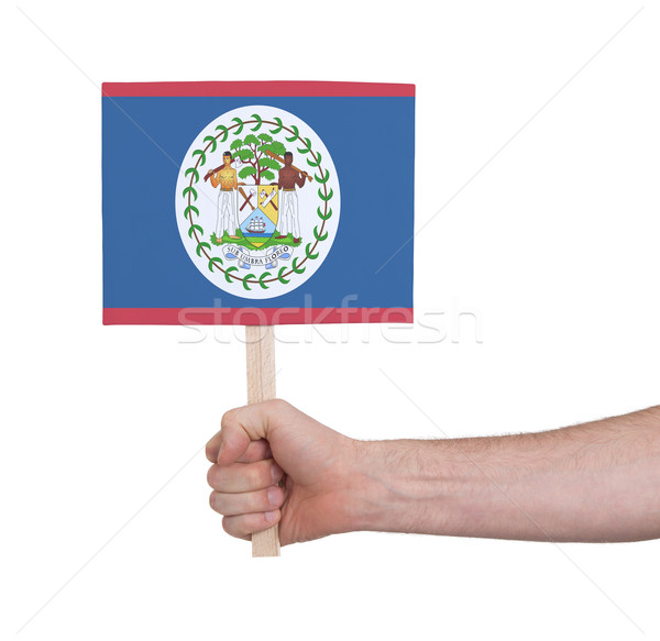 Mano pequeño tarjeta bandera Belice Foto stock © michaklootwijk