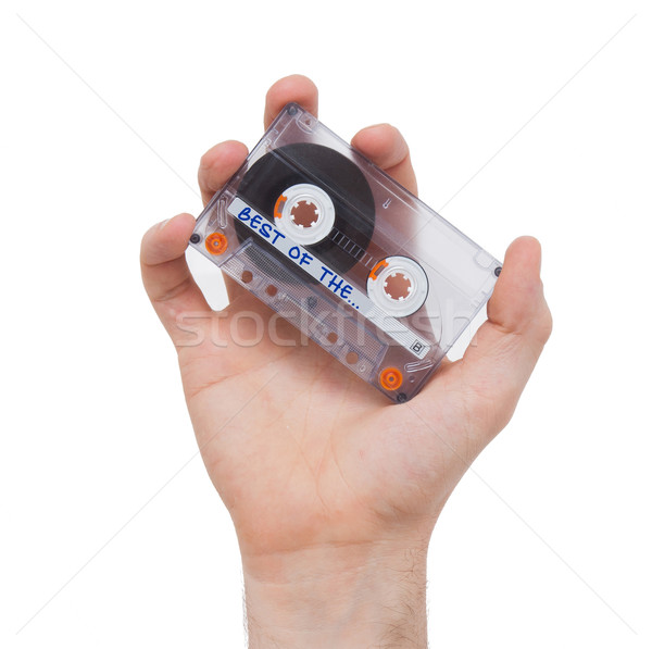 Vintage audio cassette bande isolé blanche [[stock_photo]] © michaklootwijk