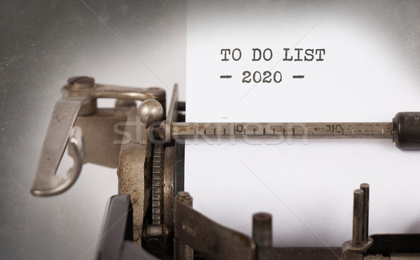 Vintage typewriter  - To Do List 2020 Stock photo © michaklootwijk