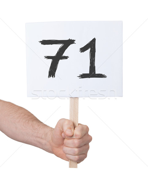 Sign with a number, 71 Stock photo © michaklootwijk