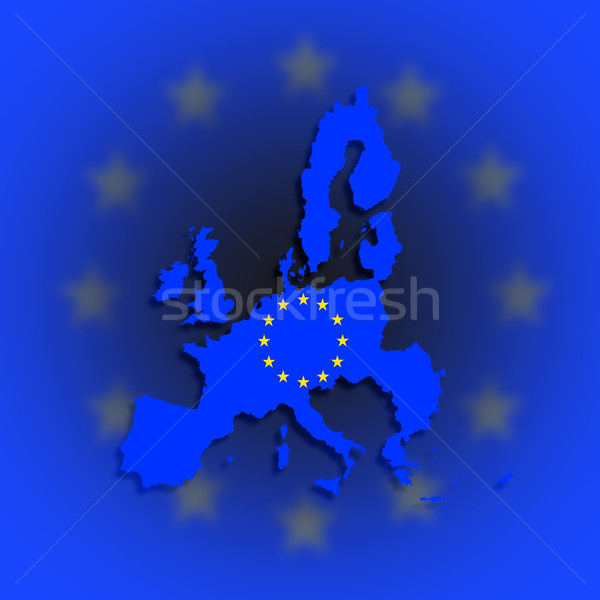 Ilustración mapa europeo Unión ue bandera Foto stock © michaklootwijk