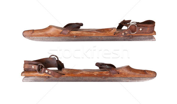 Old wooden ice skates Stock photo © michaklootwijk