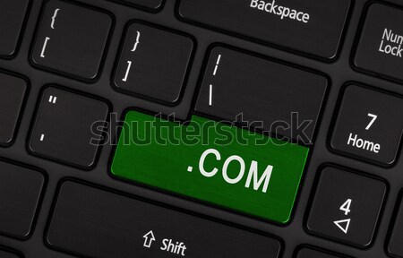 Stockfoto: Computer · sleutel · groene · moderne · laptop · internet