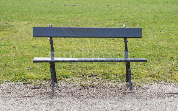 Simple wooden garden bench Stock photo © michaklootwijk
