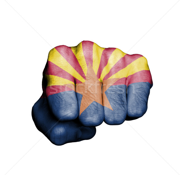 United states, fist with the flag of a state Stock photo © michaklootwijk