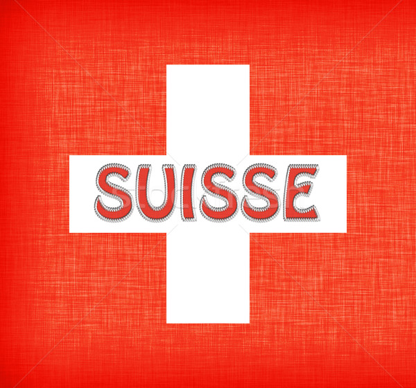 Linen flag of Switzerland Stock photo © michaklootwijk
