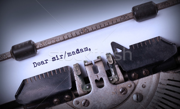 Vintage inscription made by old typewriter Stock photo © michaklootwijk