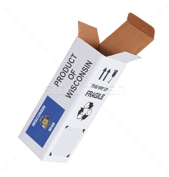 [[stock_photo]]: Exporter · produit · Wisconsin · papier · boîte