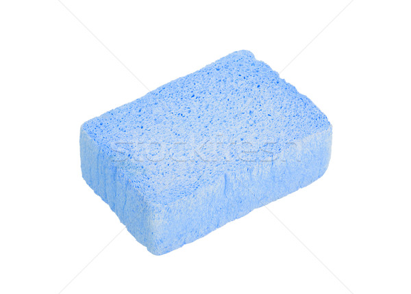 Simples esponja isolado branco velho azul Foto stock © michaklootwijk