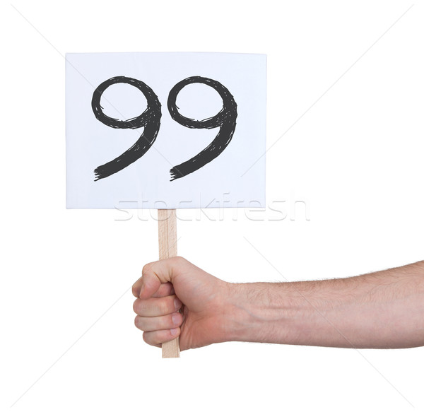 Sign with a number, 99 Stock photo © michaklootwijk