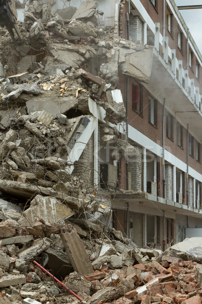 Demolition of a block of flats Stock photo © michaklootwijk