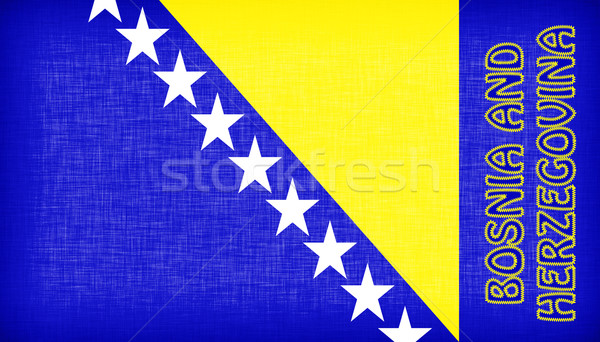 Flagge Bosnien-Herzegowina Briefe isoliert Textur Reise Stock foto © michaklootwijk