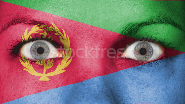 Close up of eyes with flag Stock photo © michaklootwijk