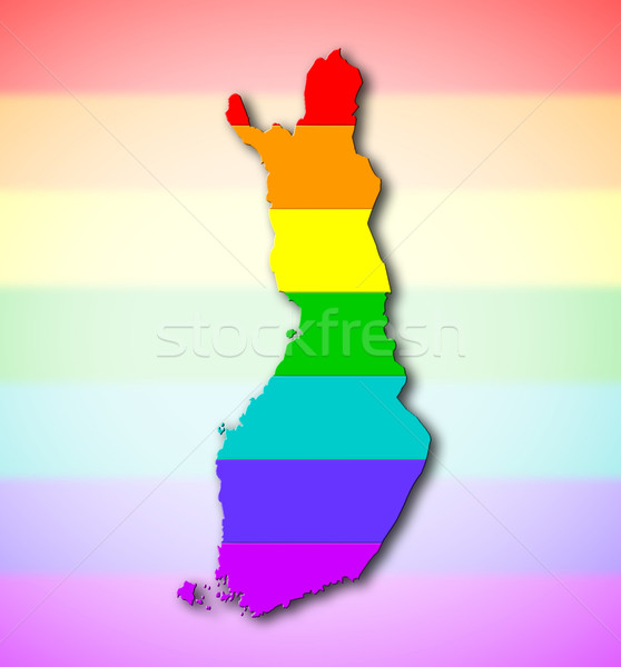 Rainbow flag pattern - Finland Stock photo © michaklootwijk