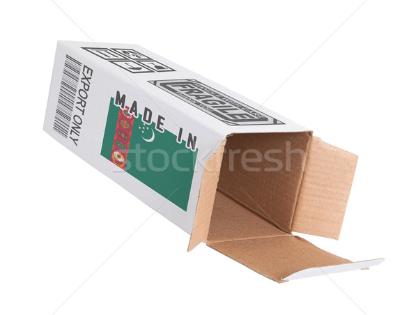 Exportar produto Turcomenistão papel caixa Foto stock © michaklootwijk