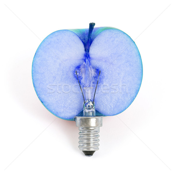 Apple lightbulb, concept of green energy Stock photo © michaklootwijk