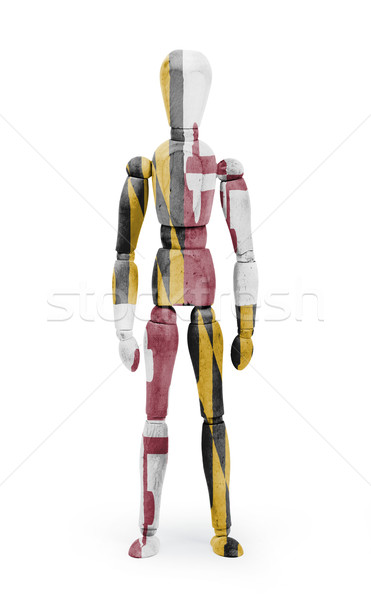 Wood figure mannequin with US state flag bodypaint - Maryland Stock photo © michaklootwijk