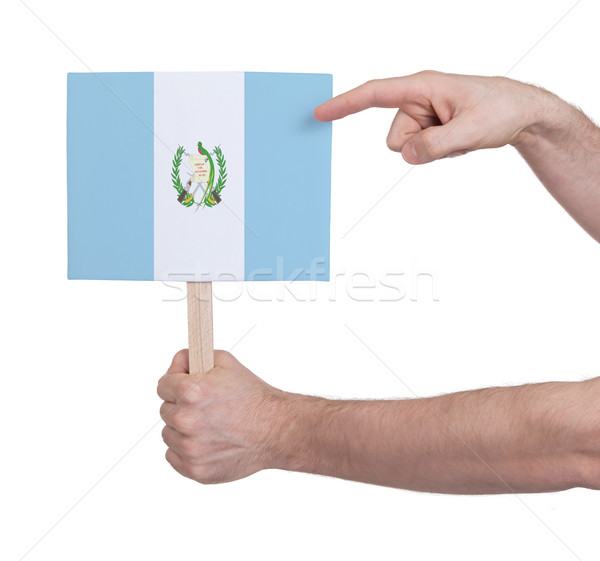 Hand holding small card - Flag of Guatemala Stock photo © michaklootwijk